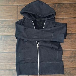chrome hearts zip up hoodie with leather cross